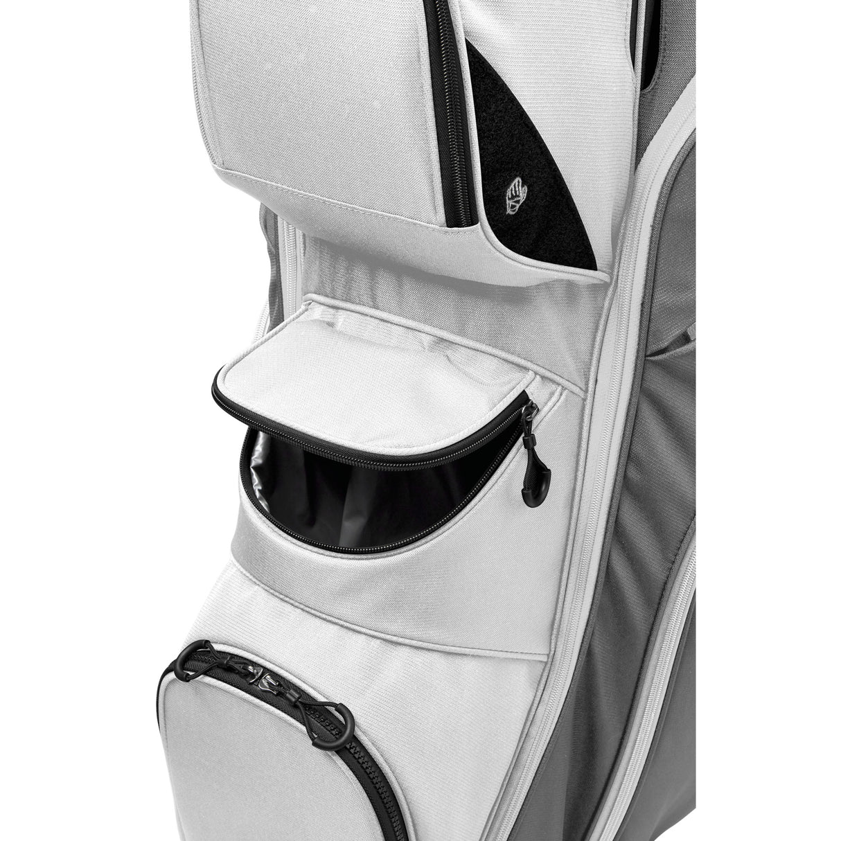 Wilson Staff 2026 I - LOCK 4 Cartbag, Grau / Weiß / Schwarz - Golflaedchen.de