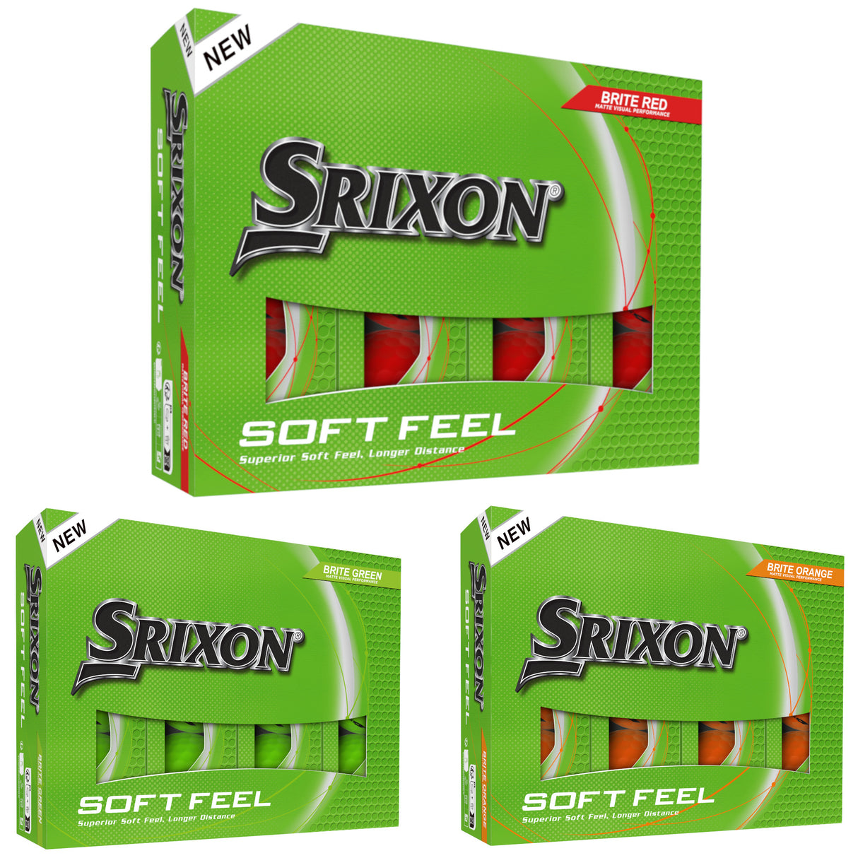 Srixon 2026 Soft Feel Brite Golfbälle, 12 Stück