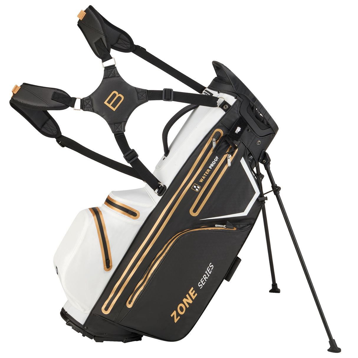 Bennington 2025 Zone 14 Waterproof Standbag, Black / White / Gold