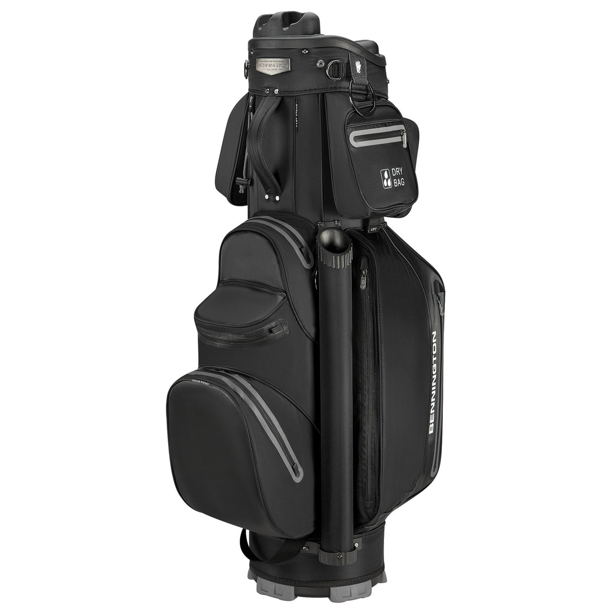Bennington Select 360° Series Quiet Organizer 9 (QO 9) Waterproof Cartbag, Schwarz - Golflaedchen.de
