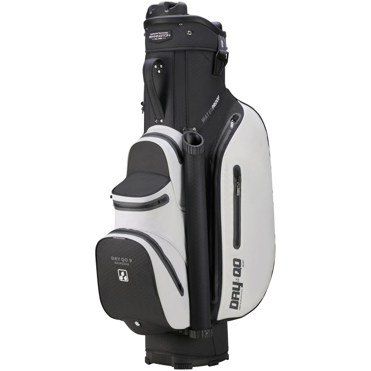 Bennington 2025 DRY Quiet Organizer 9 (QO 9) Waterproof Cartbag, White / Black