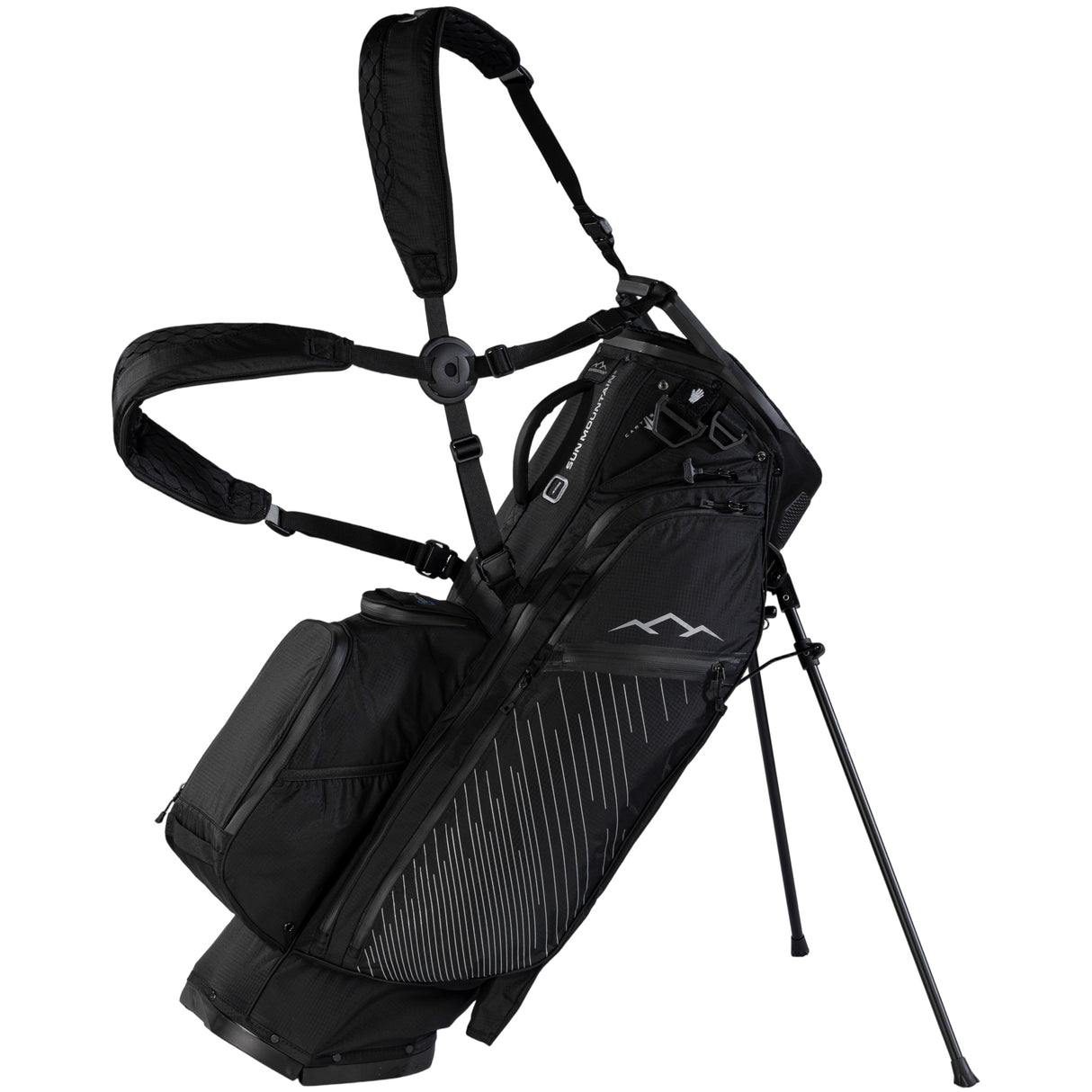Sun Mountain 2026 H2NO 14 - Way Waterproof Hybrid Standbag, Black / Steel - Golflaedchen.de