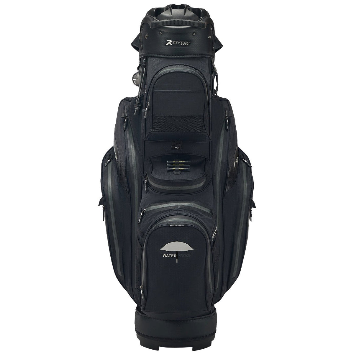 Rydz Gear Navigator QO14 Waterproof Cartbag, Schwarz - Golflaedchen.de