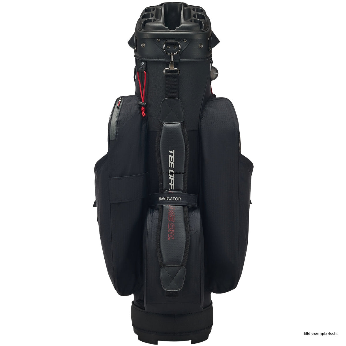 Rydz Gear Navigator QO14 Waterproof Cartbag, Schwarz / Weiß / Rot