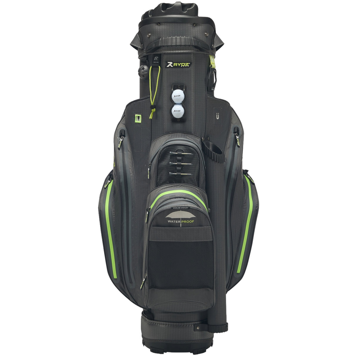 Rydz Skipper QO9 Waterproof Cartbag, Anthrazit / Grün