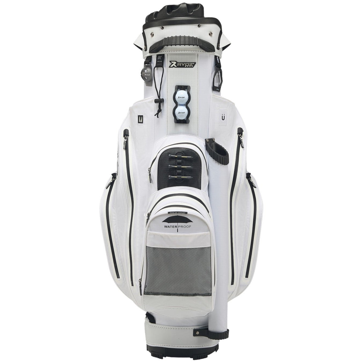 Rydz Skipper QO9 Waterproof Cartbag, Weiß - Golflaedchen.de