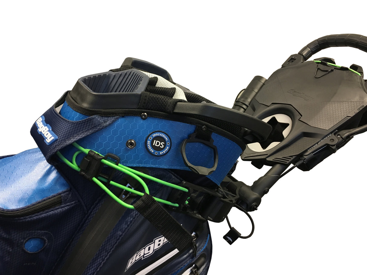 Bag Boy NITRON Auto-Open 3-Rad Golftrolley, Schwarz / Rot