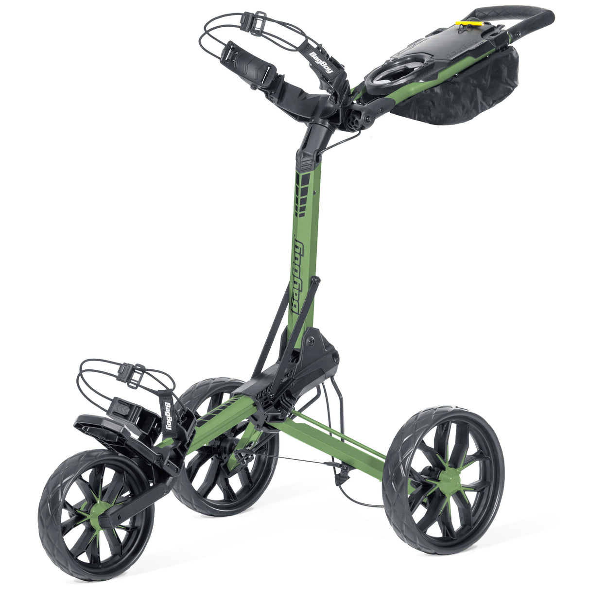 Bag Boy Slimfold 3-Rad Golftrolley, Grün / Schwarz