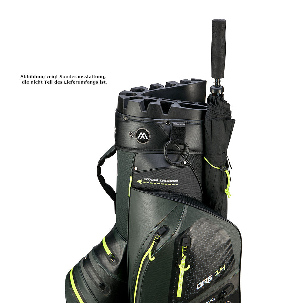 Big Max Aqua Silencio 4 Waterproof Cartbag, Dunkelgrün / Schwarz / Lime