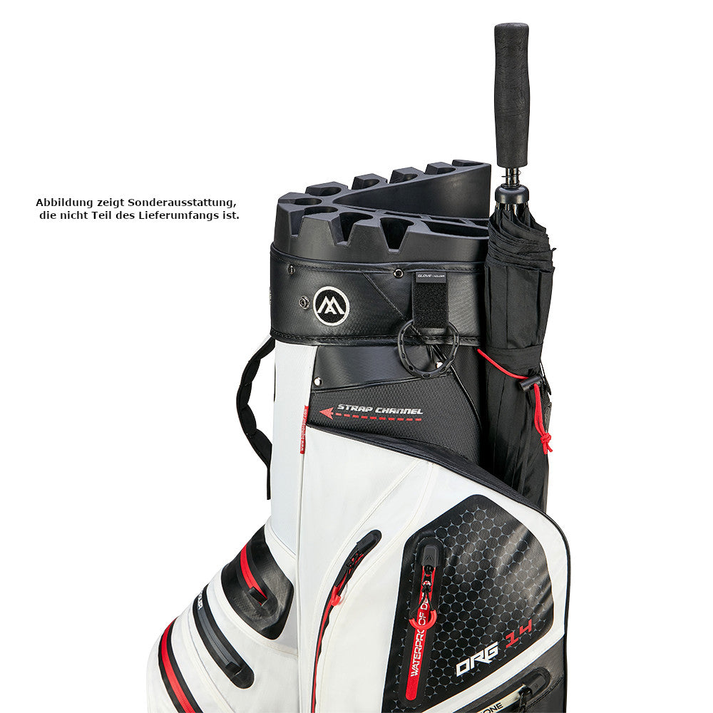 Big Max Aqua Silencio 4 Waterproof Cartbag, Weiß / Schwarz / Rot