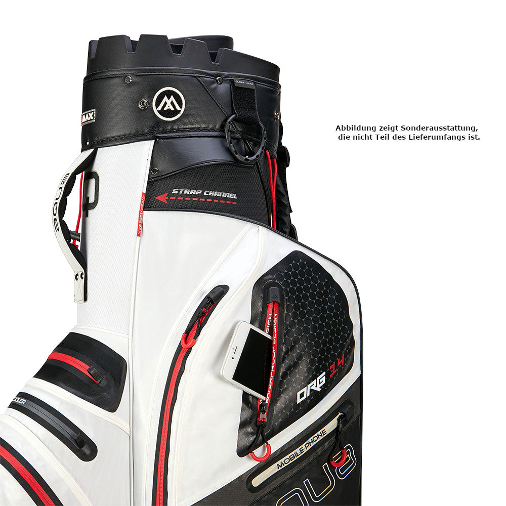 Big Max Aqua Silencio 4 Waterproof Cartbag, Weiß / Schwarz / Rot