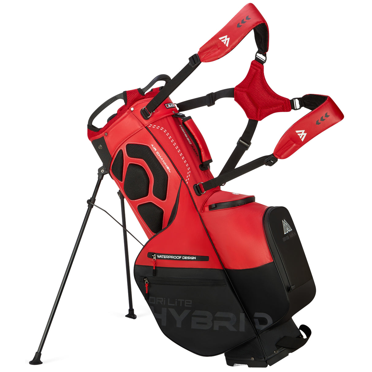 Big Max Dri Lite Hybrid Plus Waterproof Standbag, Rot / Schwarz