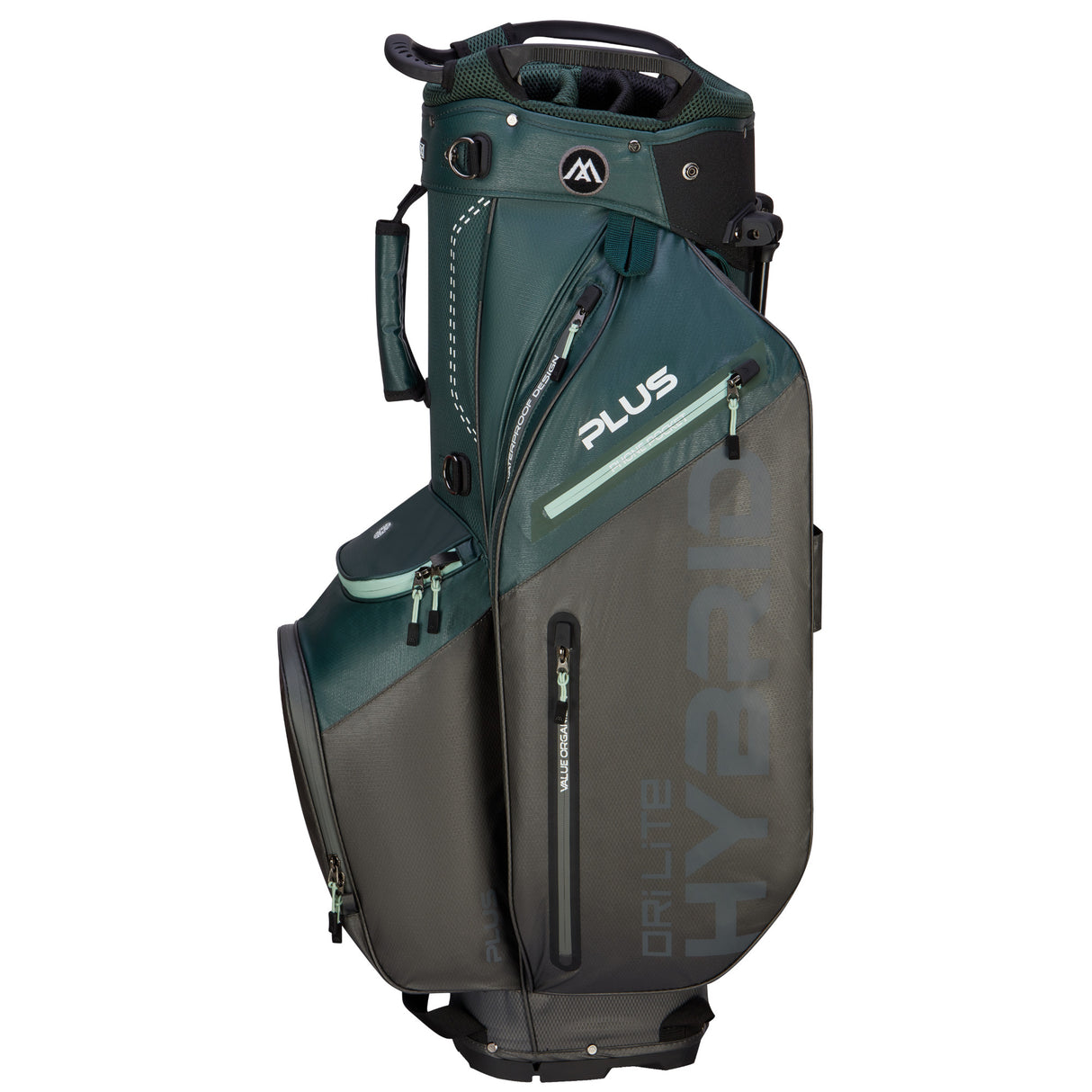 Big Max Dri Lite Hybrid Plus Waterproof Standbag, Dunkelgrün / Braun
