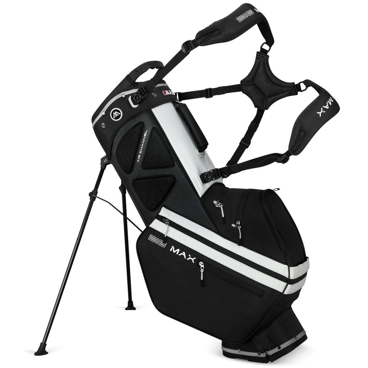 Big Max Dri Lite Hybrid Tour 2 Waterproof Standbag, Schwarz / Offwhite