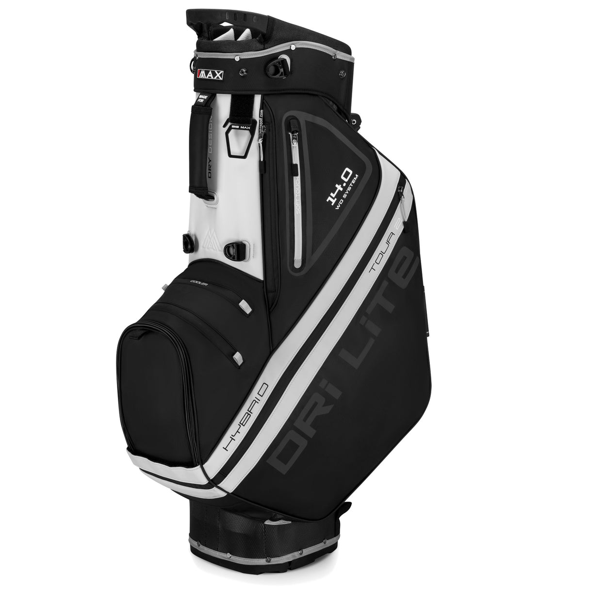 Big Max Dri Lite Hybrid Tour 2 Waterproof Standbag, Schwarz / Offwhite