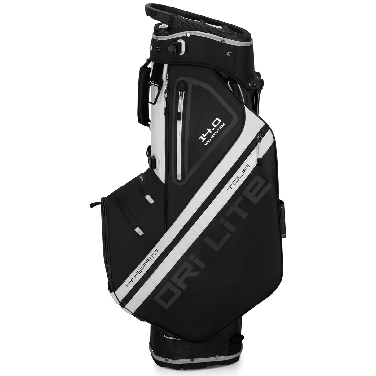 Big Max Dri Lite Hybrid Tour 2 Waterproof Standbag, Schwarz / Offwhite