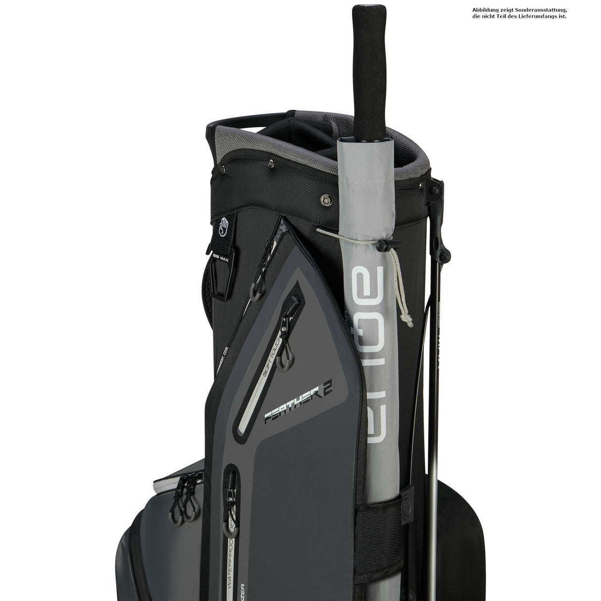 Big Max Dri Lite Feather 2 Waterproof Standbag, Grau / Schwarz