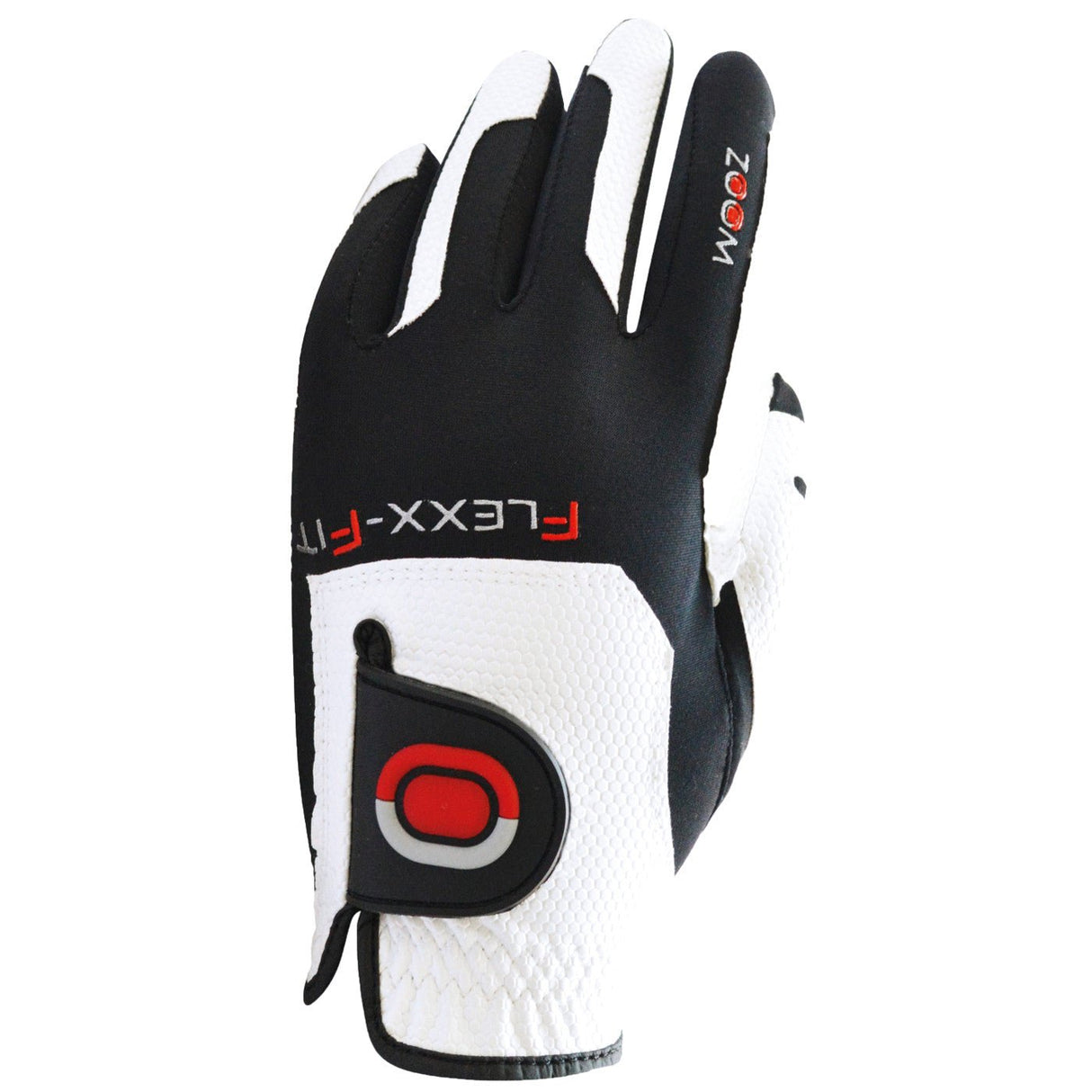 ZOOM Weather Golfhandschuh, Weiß / Schwarz / Rot, Herren - Links getragen - Golflaedchen.de
