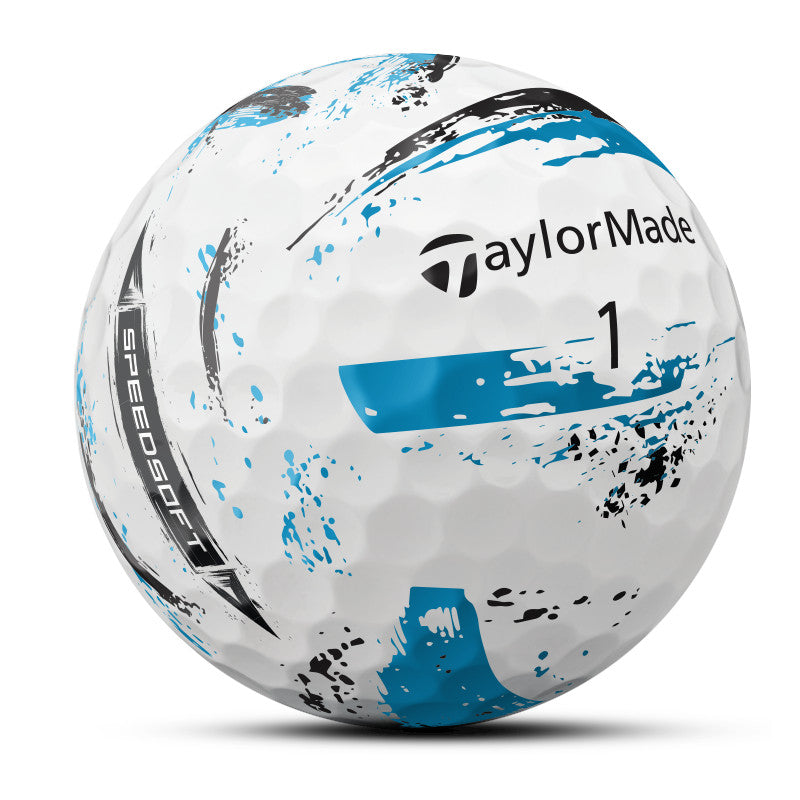 Taylor Made 2025 SpeedSoft INK Golfbälle, Multi-Color, 12 Stück