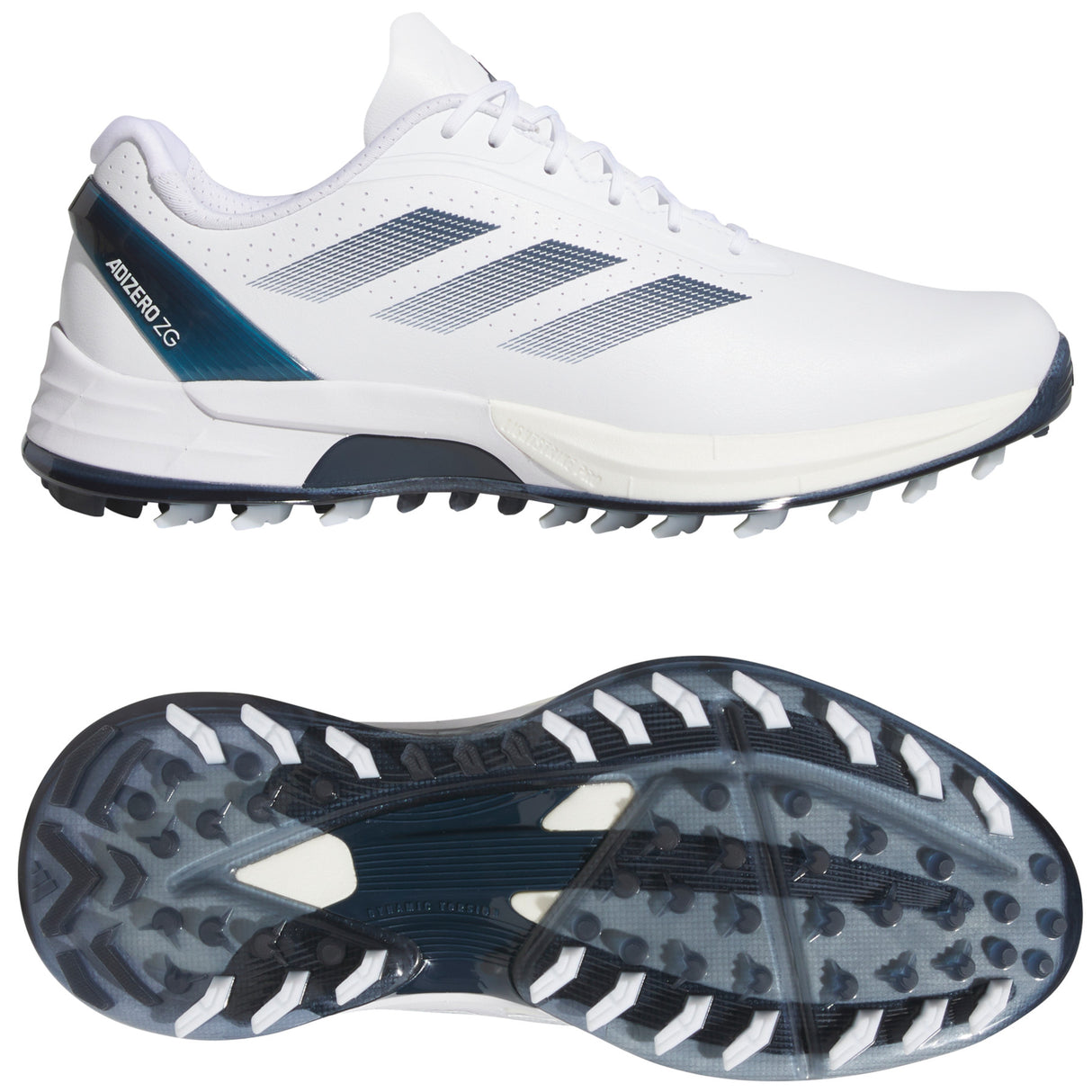 Adidas Adizero ZG 2026 Herren Golfschuhe, Weiß / Blau