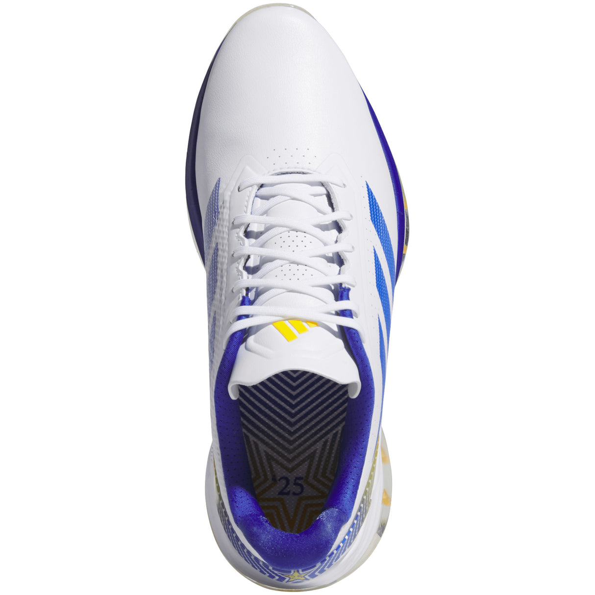 Adidas Adizero ZG 26 Herren Golfschuhe, Weiß / Blau / Gelb