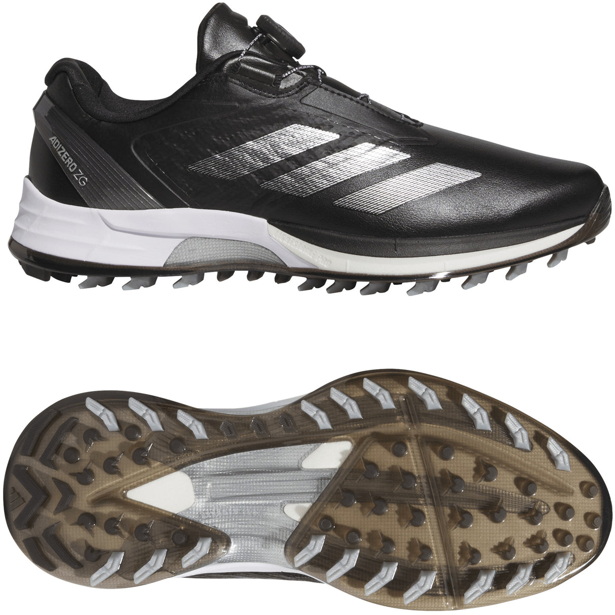 Adidas Adizero ZG 26 BOA Herren Golfschuhe, Schwarz / Silbergrau