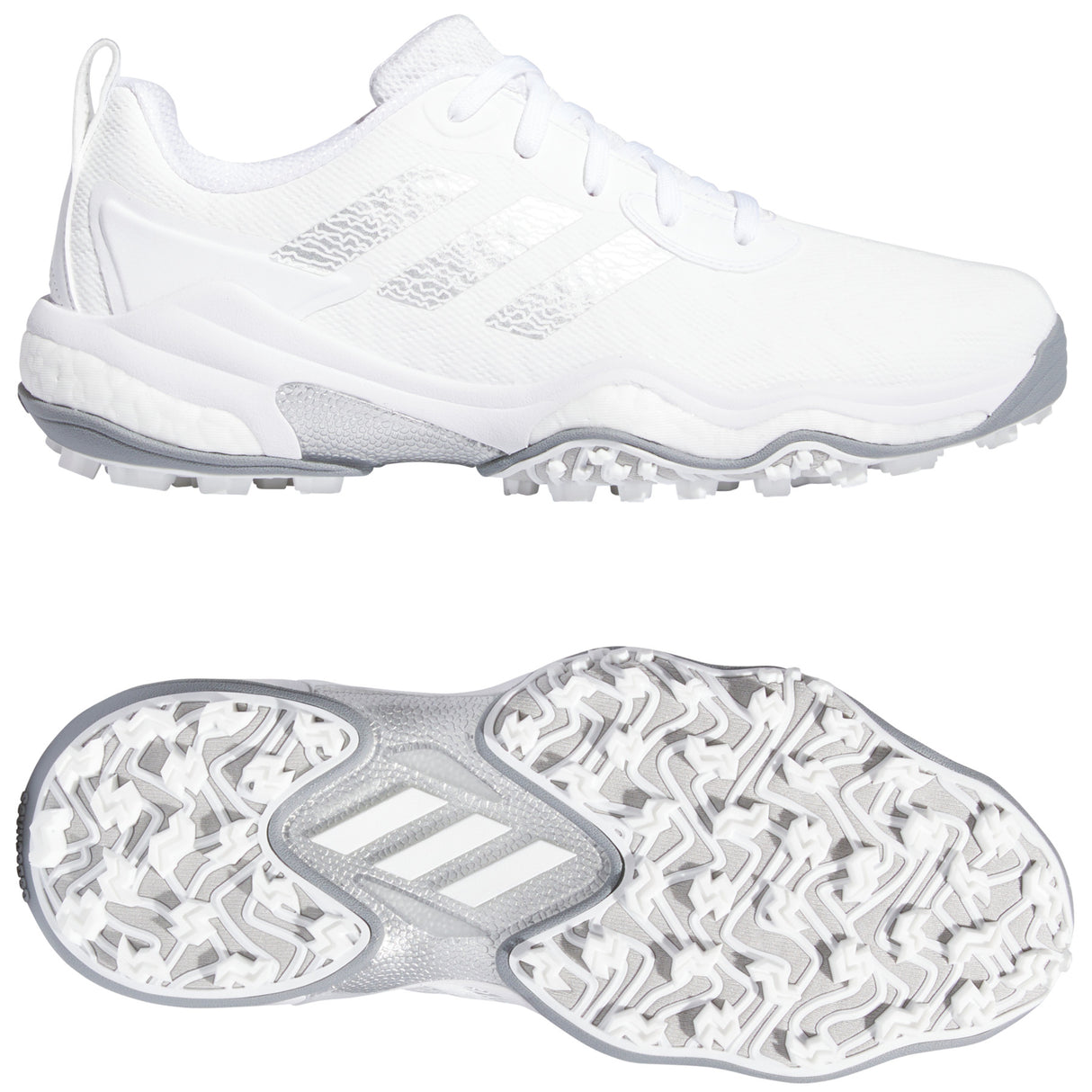 Adidas CodeChaos Herren Golfschuhe, Weiß / Silbergrau