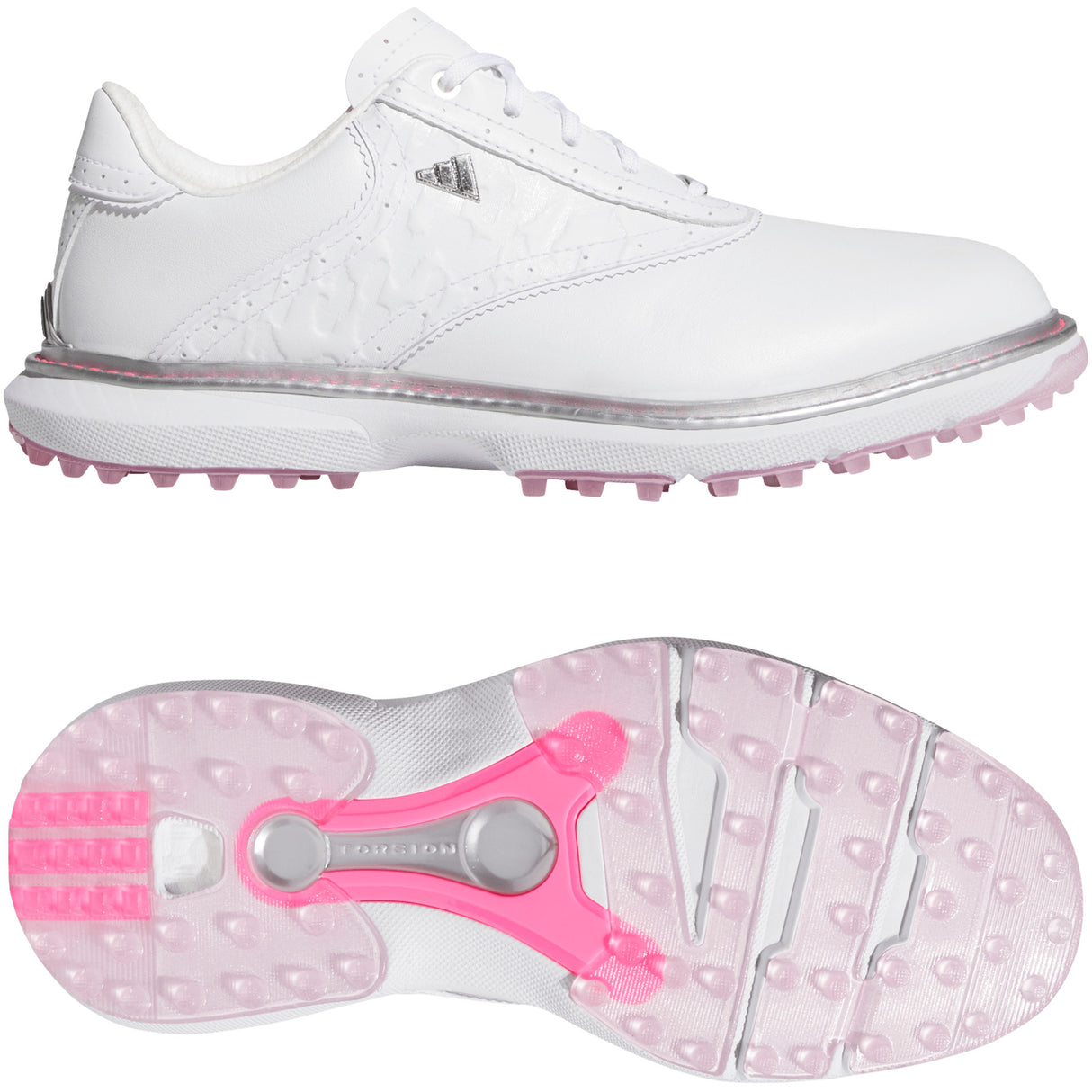Adidas MC70 SL Spikeless Damen Golfschuhe, Weiß / Silbergrau - Golflaedchen.de