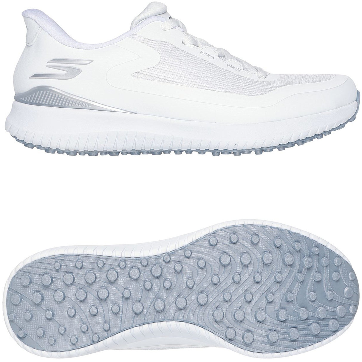 Skechers 2026 Flight Damen Golfschuhe, Weiß / Silbergrau