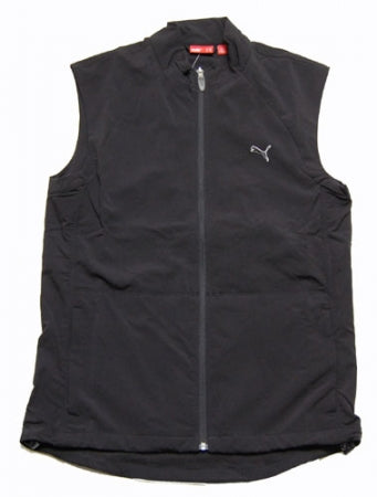 Puma Golf Herren Windjacke, ärmellos, Schwarz, S