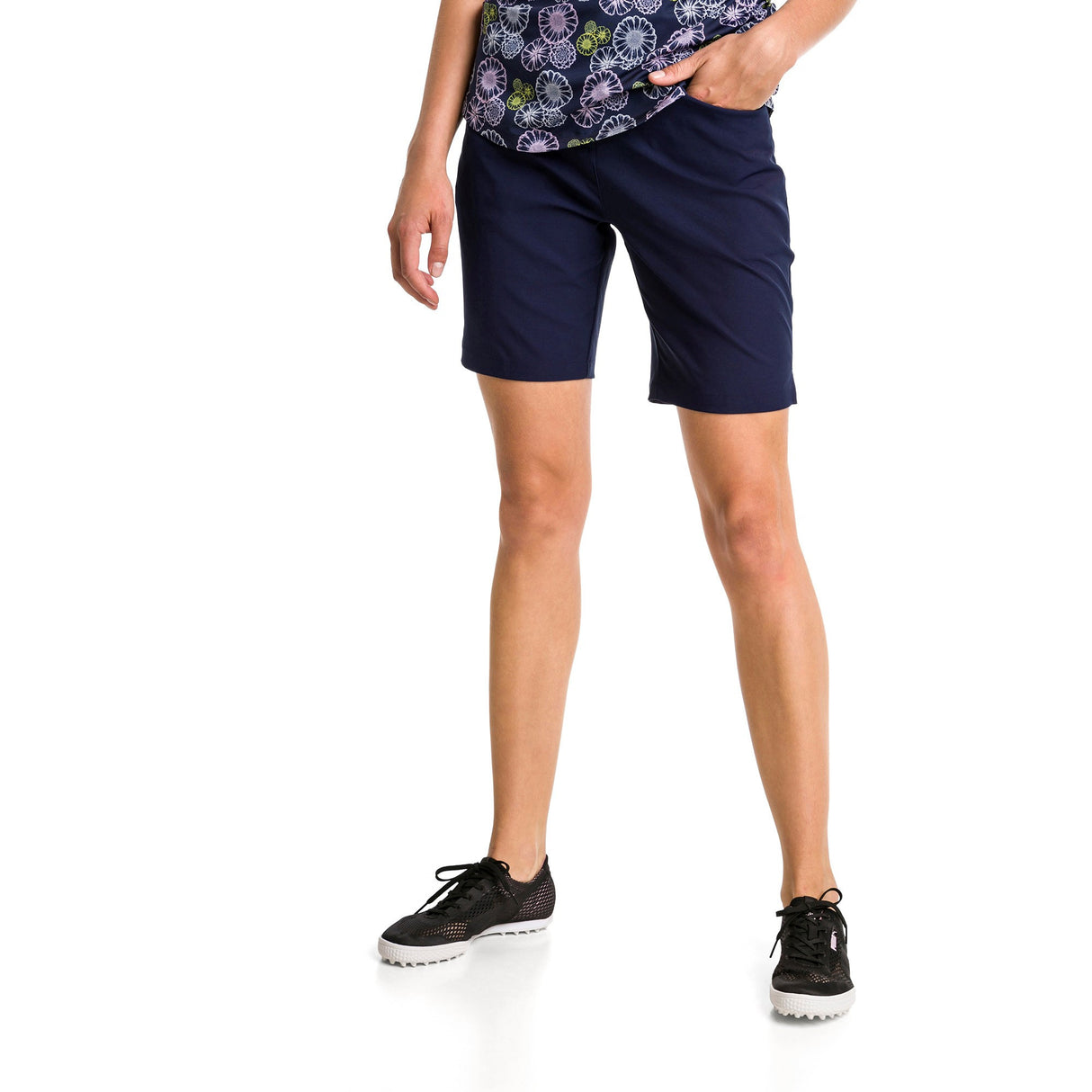 Puma Pounce Damen Golf Bermuda Shorts, Peacoat