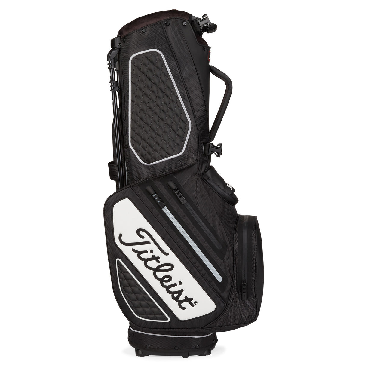 Titleist 2026 Premium Tour Staff StaDry Waterproof Standbag, Weiß / Schwarz