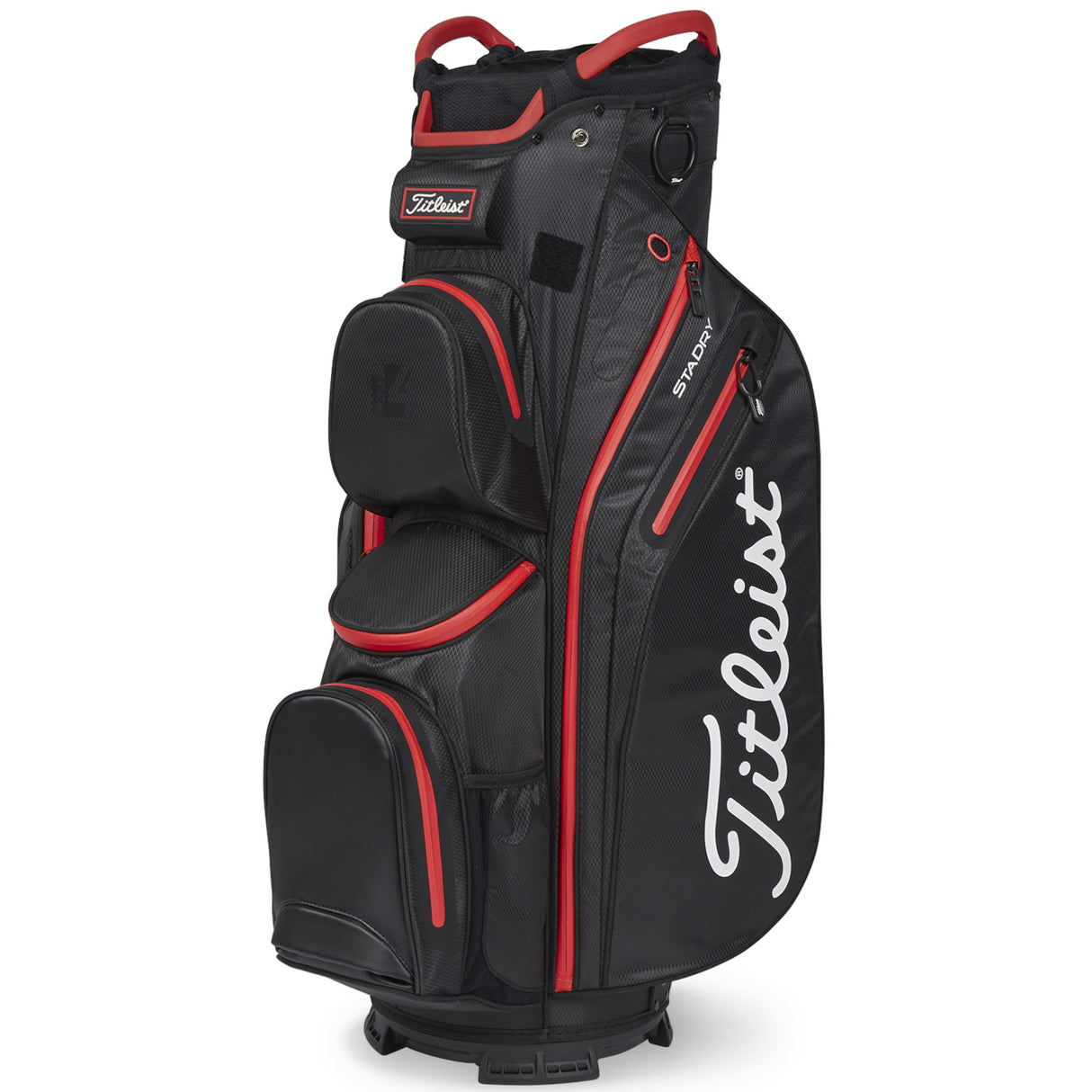 Titleist 2026 Cart 14 StaDry Waterproof Cartbag, Schwarz / Rot - Golflaedchen.de