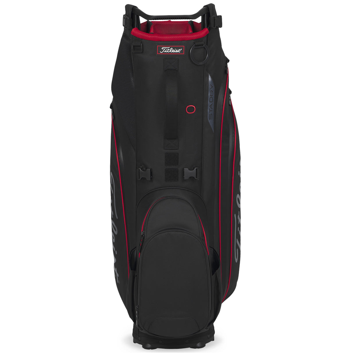 Titleist 2026 Hybrid 14 StaDry Waterproof Standbag, Schwarz / Rot