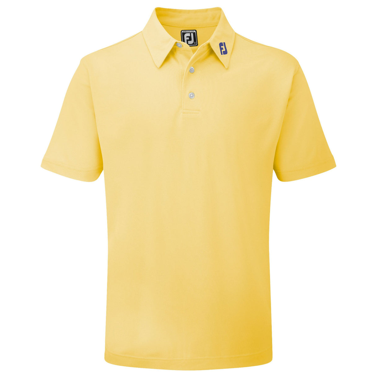 FootJoy Pique Solid Herren Golfshirt, Gelb