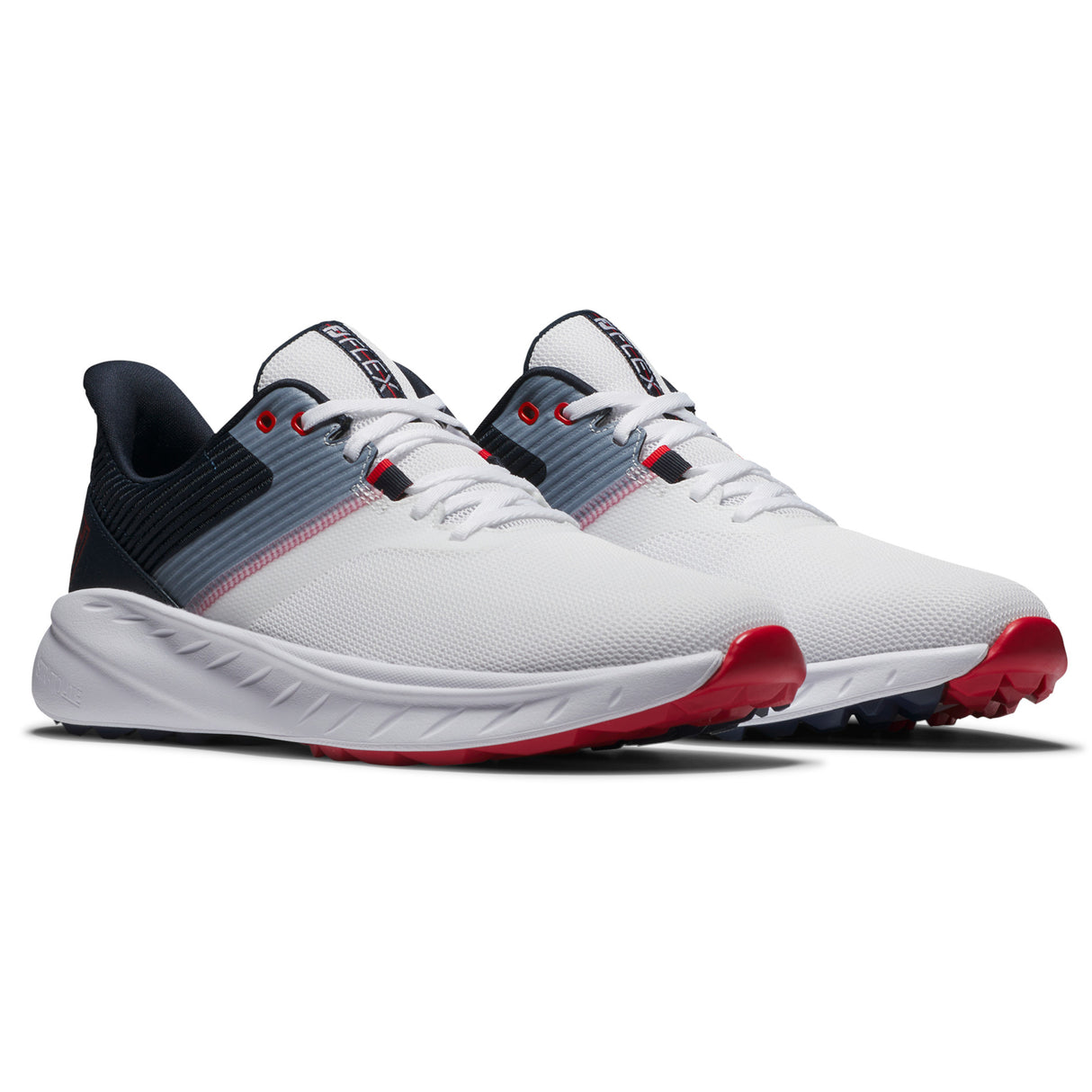 FootJoy Flex Herren Golfschuhe, Weiß / Navy / Rot