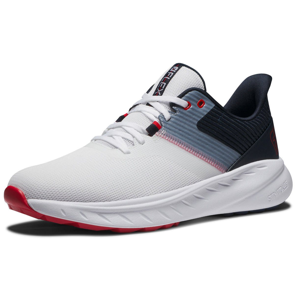 FootJoy Flex Herren Golfschuhe, Weiß / Navy / Rot