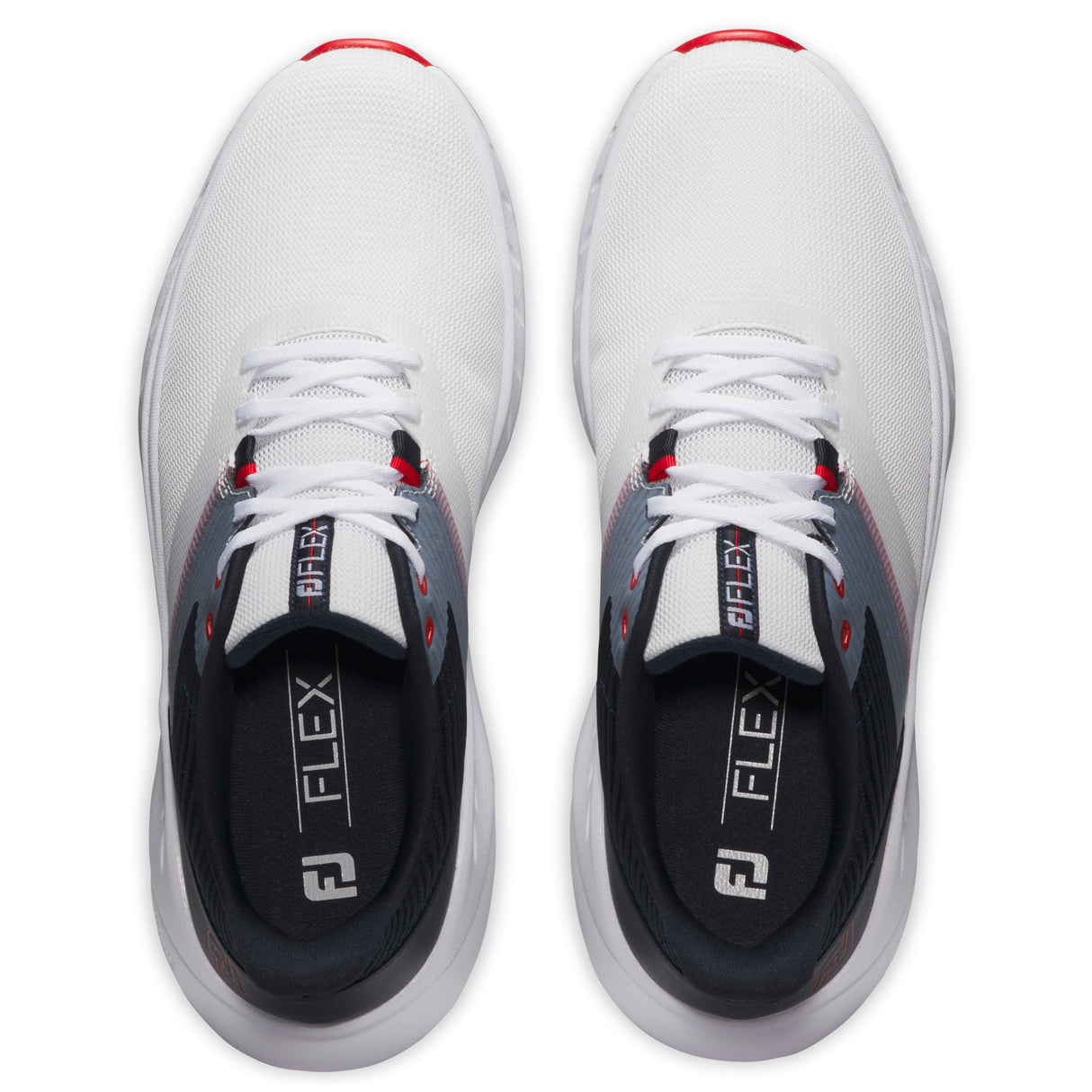 FootJoy Flex Herren Golfschuhe, Weiß / Navy / Rot