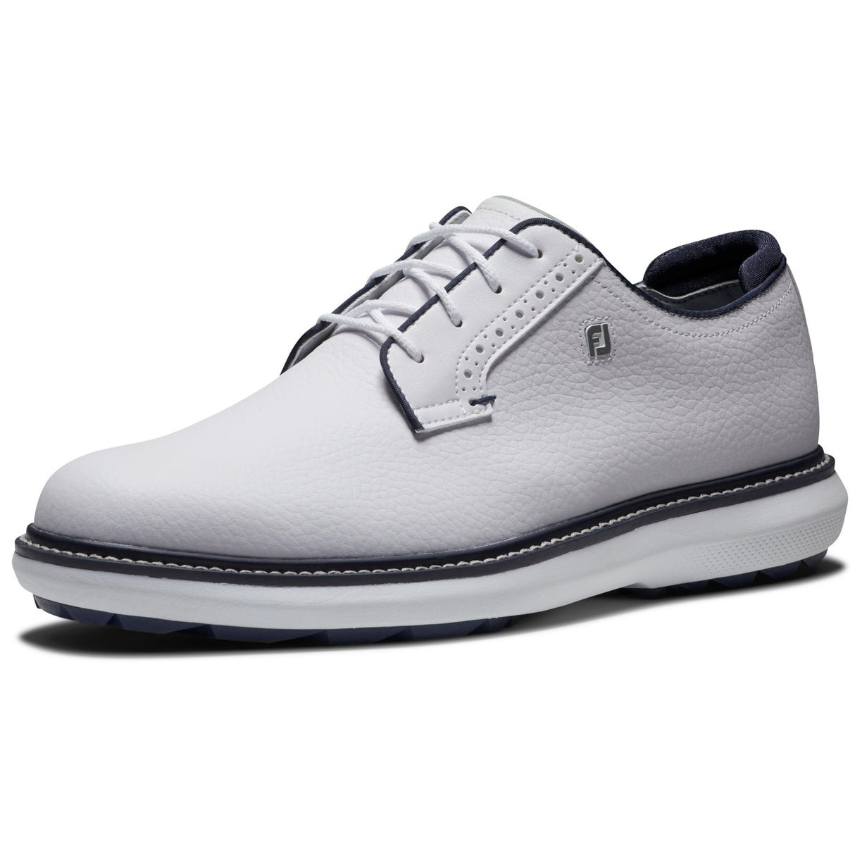 FootJoy 2026 Traditions SL Blucher Herren Golfschuhe, Weiß / Navy