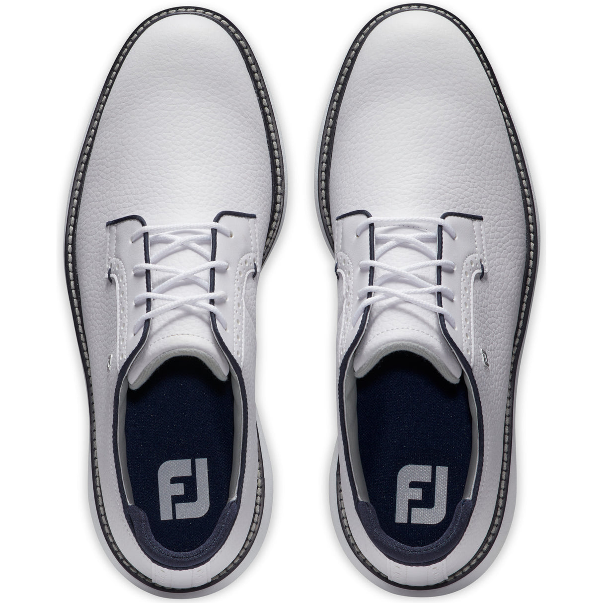FootJoy 2026 Traditions SL Blucher Herren Golfschuhe, Weiß / Navy