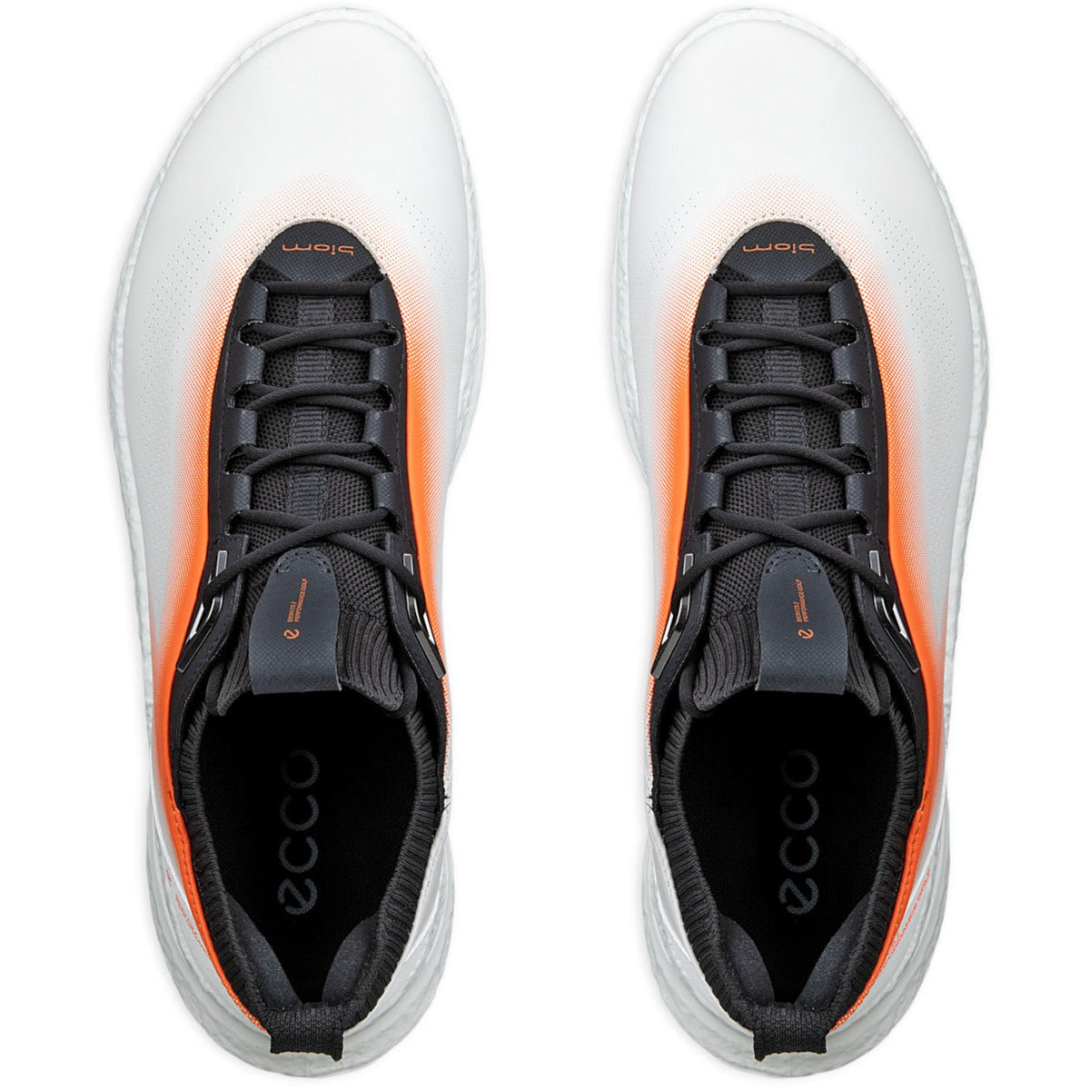Ecco Biom C5 GTX Herren Golfschuhe, Weiß / Orange - Golflaedchen.de