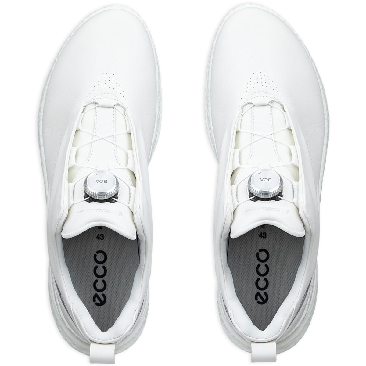 Ecco Biom C5 Premium GTX BOA Herren Golfschuhe, Weiß / Silbergrau - Golflaedchen.de