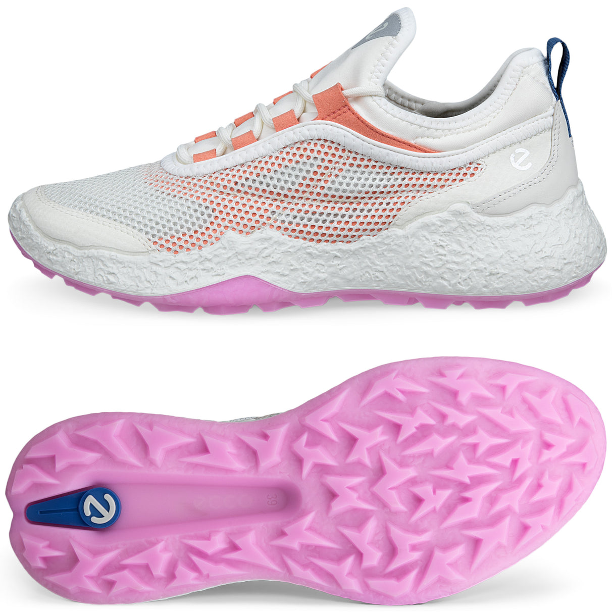 Ecco Biom H5.2 Hybrid Mesh Damen Golfschuhe 2026, Weiß / Coral