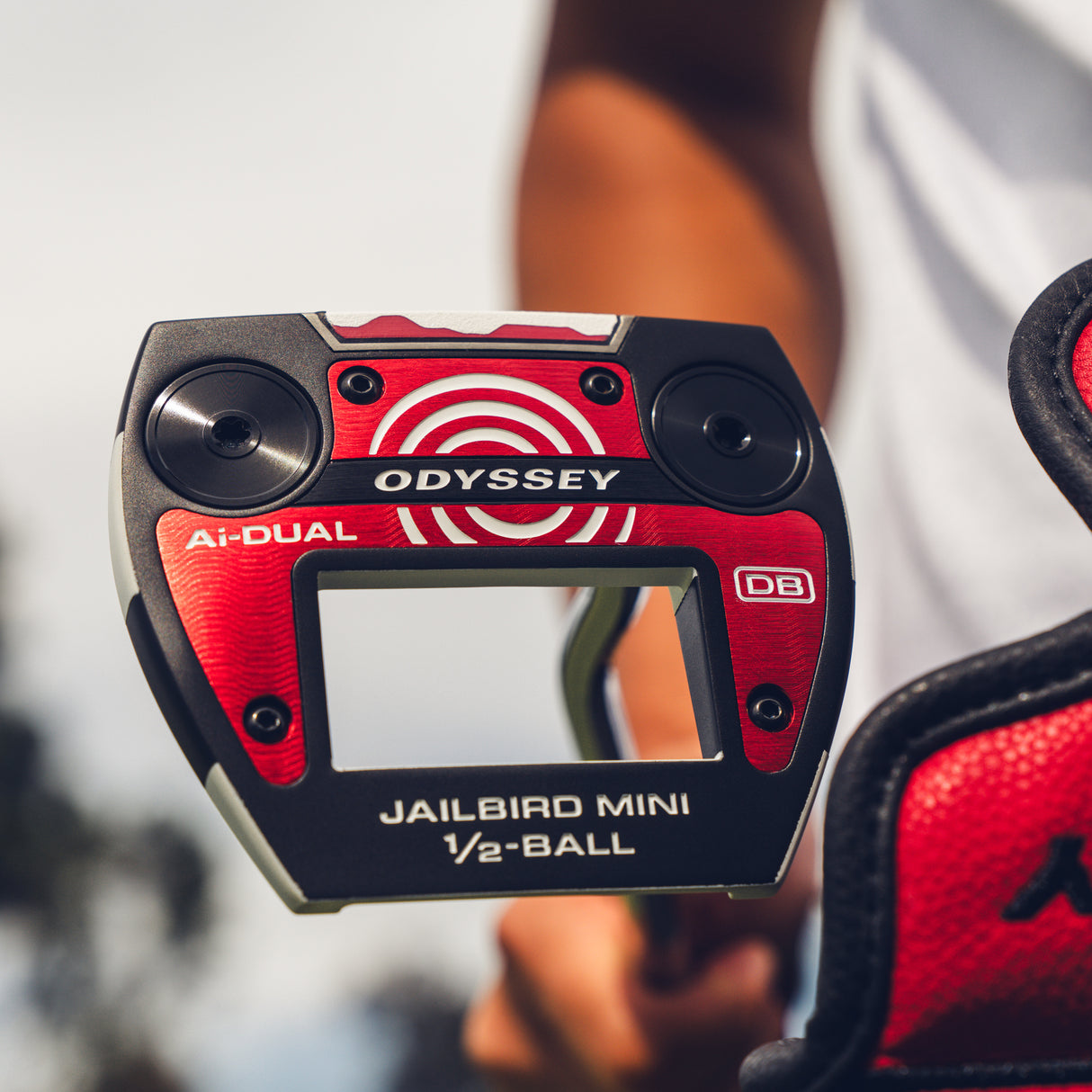 Odyssey Ai-DUAL Jailbird Mini 1/2 Ball Putter, DB, Rechtshand