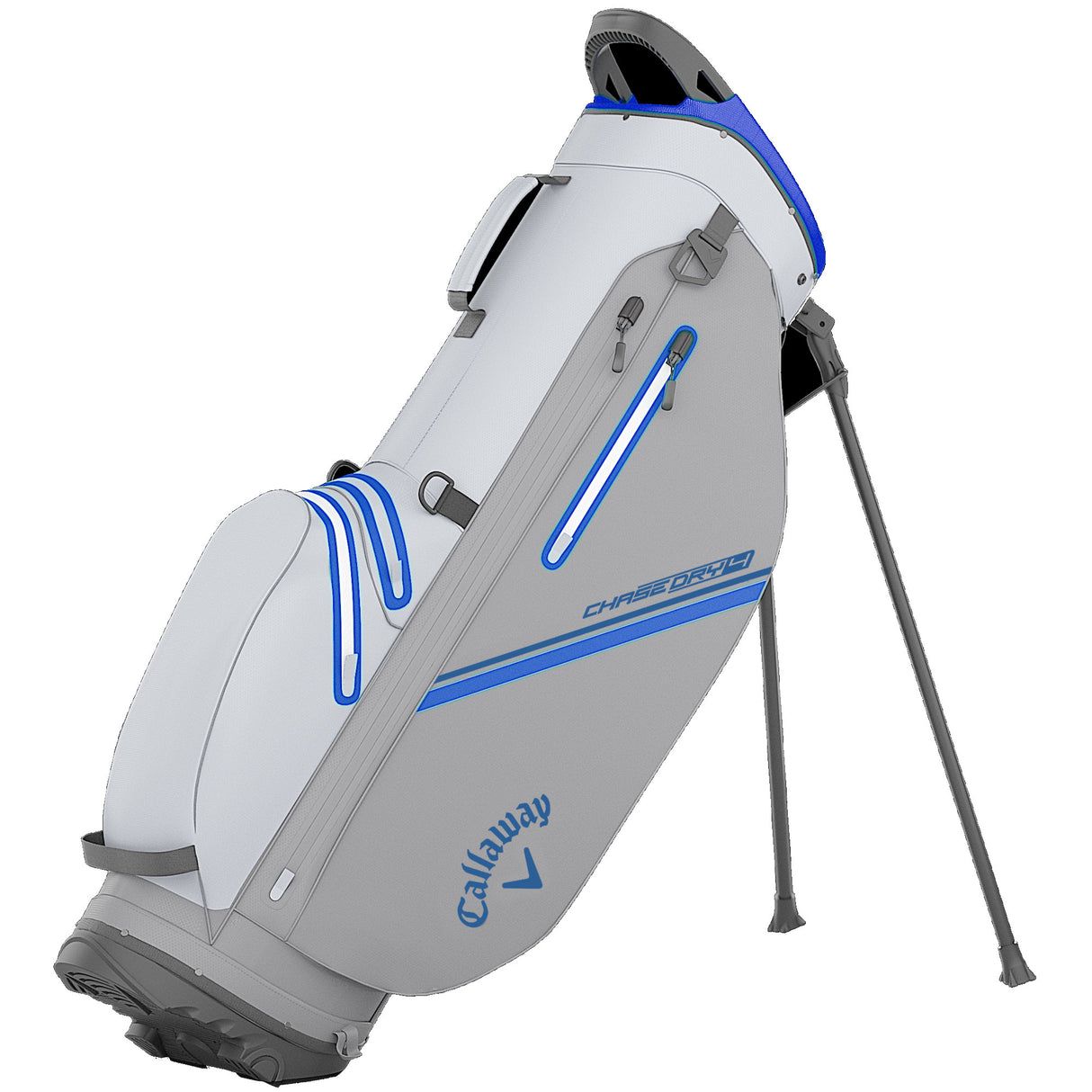 Callaway 2026 Chase Dry Waterproof Standbag, White / Silver / Royal - Golflaedchen.de