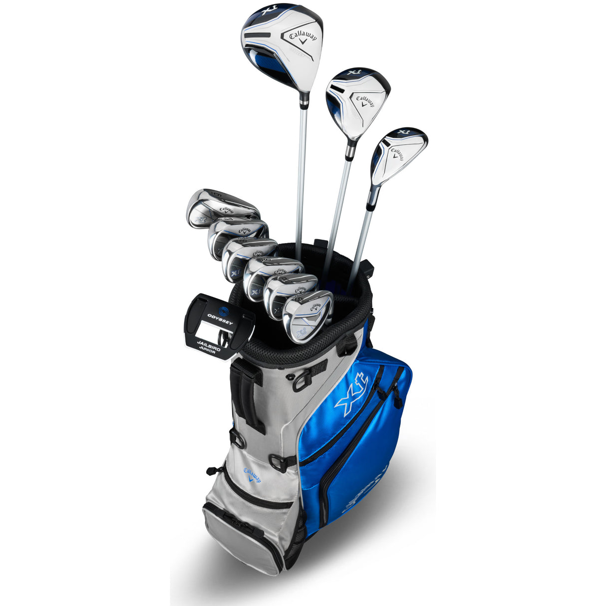 Callaway 2026 Junior Kinder Golfset XT (156-170 cm), Farbe Blau / Weiß, Rechtshand