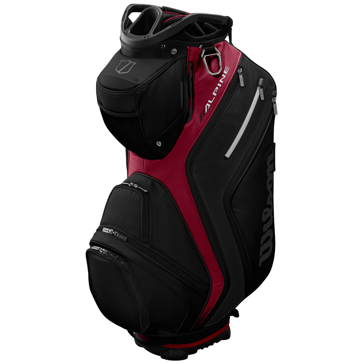 Wilson Alpine Cartbag, Schwarz / Rot