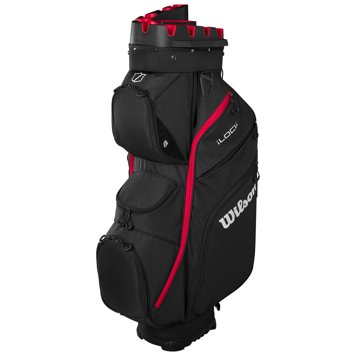 Wilson Staff 2026 I-LOCK 4 Cartbag, Schwarz / Rot / Weiß