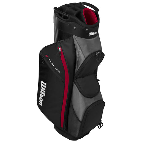 Wilson Feather Cartbag, Schwarz / Grau / Rot