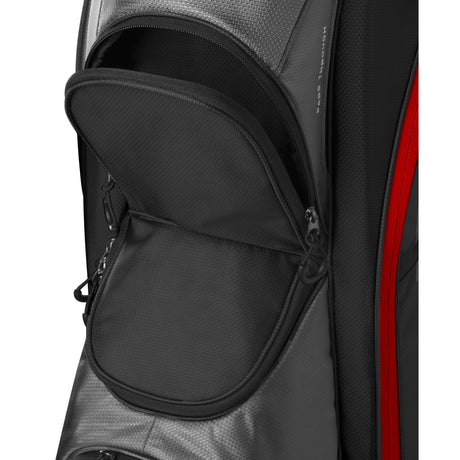 Wilson Feather Cartbag, Schwarz / Grau / Rot